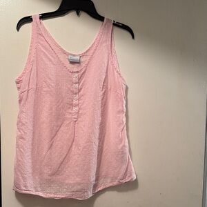 Elegant Pink Button-Front Tank Top